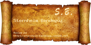 Sternheim Bendegúz névjegykártya